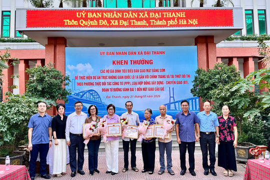 Xã Đại Thanh chi trả tiền bồi thường, hỗ trợ giải phóng mặt bằng dự án Quốc lộ 1A