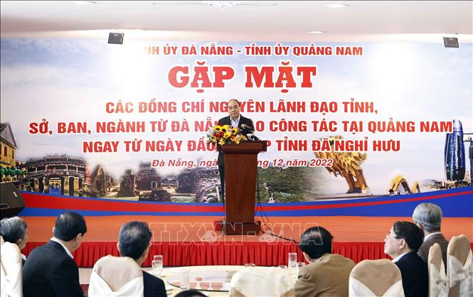 Chủ tịch nước Nguyễn Xuân Phúc gặp mặt cán bộ hưu trí Quảng Nam, Đà Nẵng