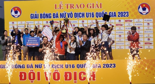 U16 Phong Phú Hà Nam vô địch Giải bóng đá nữ U16 quốc gia 2023