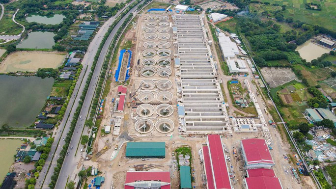 Gói thầu xây dựng Nhà máy xử lý nước thải Yên Xá đã hoàn thành 90% khối lượng