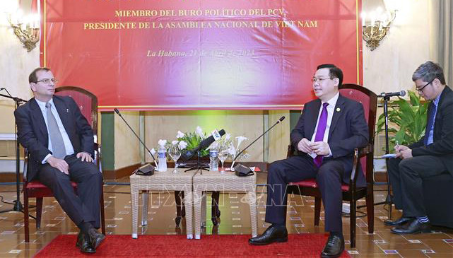 Chủ tịch Quốc hội Vương Đình Huệ khẳng định quan hệ hữu nghị truyền thống Việt Nam - Cuba mãi trường tồn