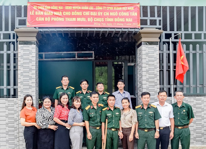 Vedan Việt Nam đồng hành hỗ trợ sửa chữa nhà cho quân nhân bị thương khi làm nhiệm vụ
