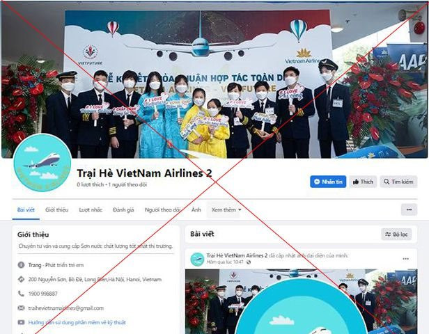 Cảnh giác với trại hè hướng nghiệp giả mạo Vietnam Airlines