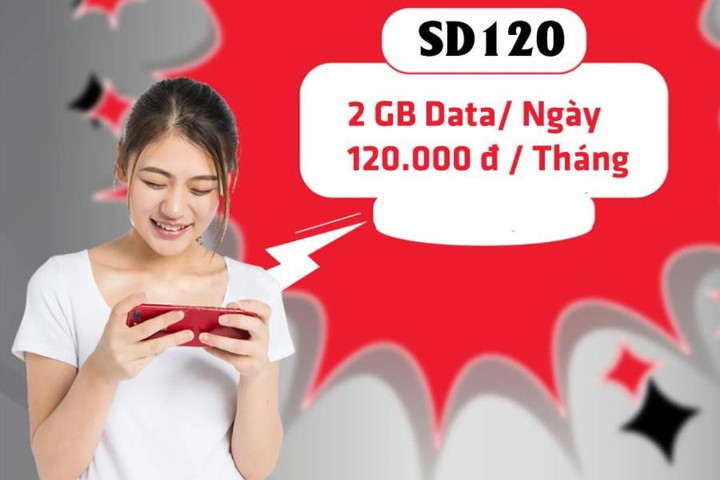 SD120 Viettel - gói cước Siêu DATA 60GB/tháng chỉ 120.000 đồng