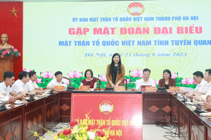 Trao đổi kinh nghiệm hoạt động Mặt trận giữa Thủ đô Hà Nội và tỉnh Tuyên Quang