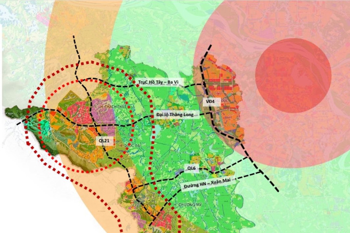 Định hướng phát triển mô hình “Thành phố phía Tây” tại 4 huyện