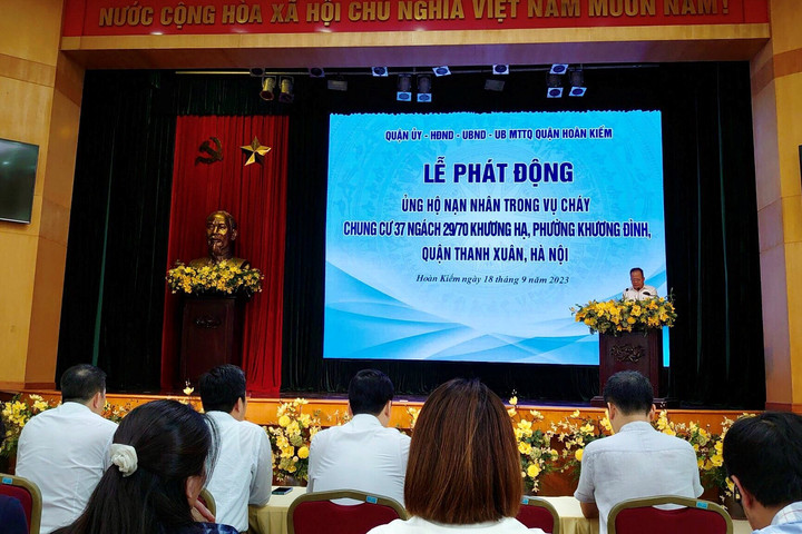 Hoàn Kiếm: Tiếp nhận hơn 200 triệu đồng ủng hộ nạn nhân vụ cháy tại Thanh Xuân
