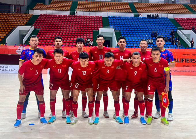 Thắng đậm Hàn Quốc, futsal Việt Nam toàn thắng vòng loại châu Á
