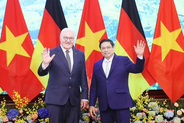 Thủ tướng Chính phủ Phạm Minh Chính hội kiến Tổng thống Cộng hòa Liên bang Đức Frank-Walter Steinmeier