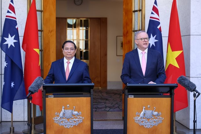 38 điểm trong Tuyên bố chung về Đối tác chiến lược toàn diện giữa Việt Nam và Australia