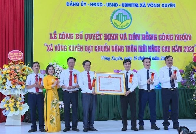 Võng Xuyên đón fv88 slot danh hiệu xã đạt chuẩn nông thôn mới nâng cao