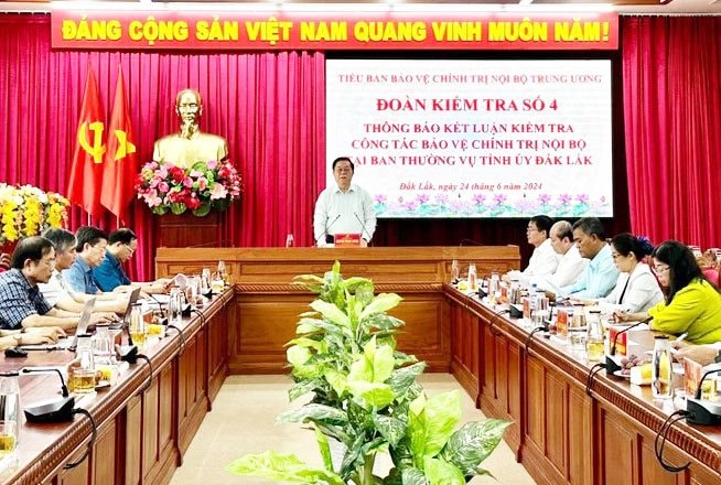 Kiểm tra công tác bảo vệ chính trị nội bộ tại tỉnh Đắk Lắk