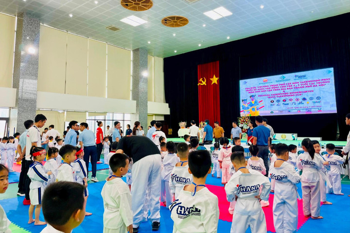 Festival “Hana Taekwondo Cup” thu hút nhiều trẻ 4 - 5 tuổi tham gia