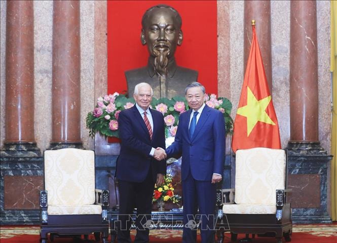 Chủ tịch nước Tô Lâm tiếp Phó Chủ tịch Ủy ban châu Âu Josep Borrell Fontelles