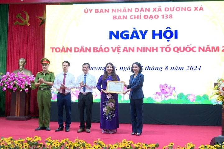 Xã Dương Xá: Nhiều tập thể, cá nhân được khen thưởng trong phong trào toàn dân bảo vệ an ninh Tổ quốc