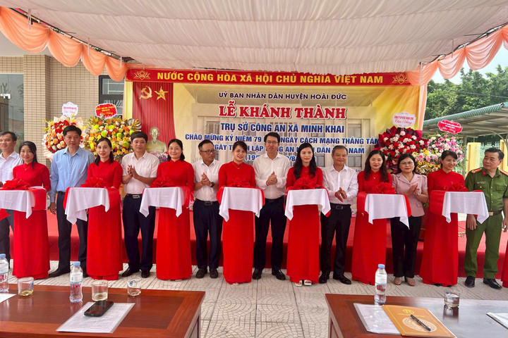 Hoài Đức: Khánh thành công trình trụ sở Công an xã Minh Khai