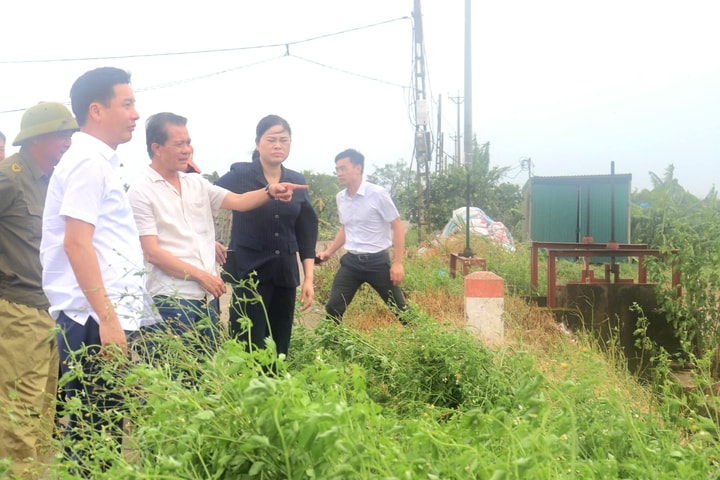 Đồng chí Hoàng Trọng Quyết kiểm tra công tác khắc phục hậu quả bão số 3 tại huyện Gia Lâm