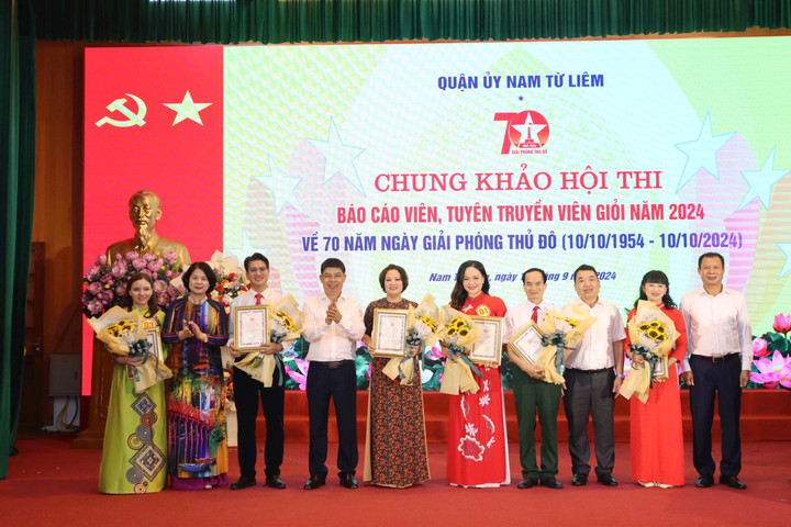 6 thí sinh thi chung khảo báo cáo viên, tuyên truyền viên giỏi quận Nam Từ Liêm