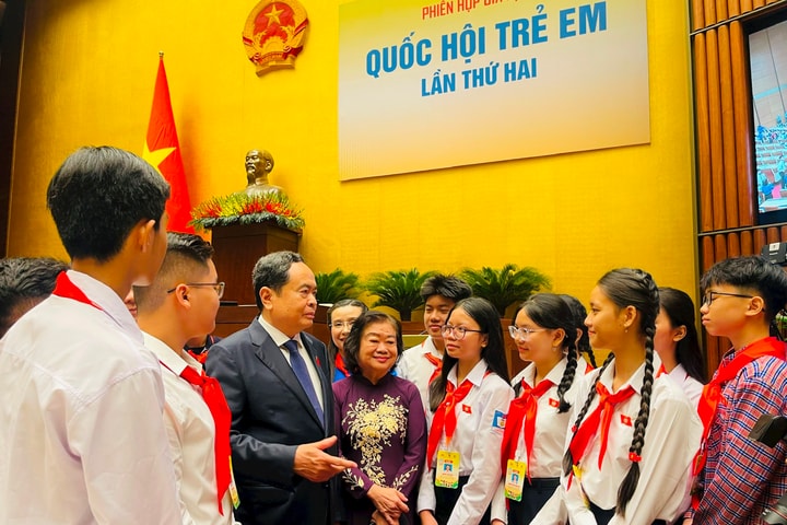 Chủ tịch Quốc hội Trần Thanh Mẫn dự Phiên họp giả định “Quốc hội trẻ em” lần thứ hai