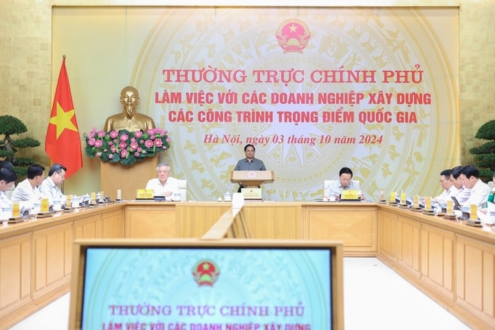 Thường trực Chính phủ làm việc với doanh nghiệp tháo gỡ khó khăn, thúc đẩy các công trình trọng điểm quốc gia