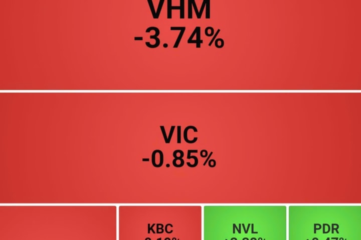 Áp lực bán tại cổ phiếu blue-chips, VN-Index giảm điểm