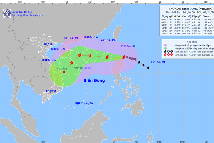 Thủ tướng Chính phủ yêu cầu chủ động ứng phó bão Yinxing