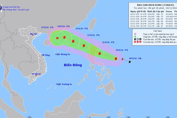 Bão số 7 chưa tan, Biển Đông thêm cơn bão Toraji