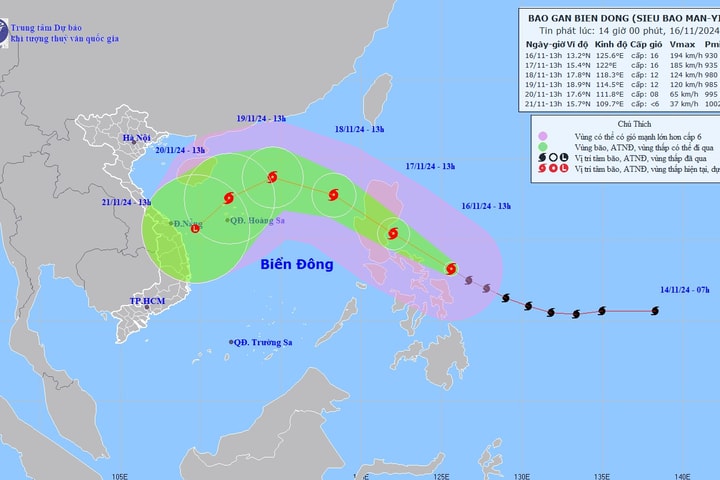 Siêu bão Man-yi áp sát Biển Đông, miền Bắc mưa, lạnh, có nơi rét