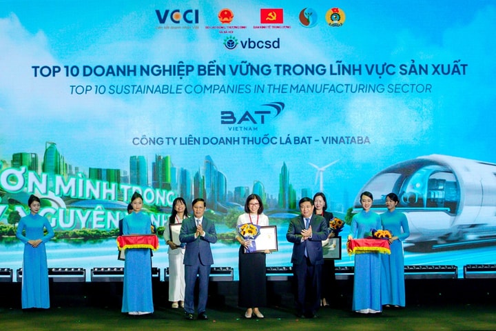 BAT Việt Nam lần đầu tiên được công nhận là một trong 10 doanh nghiệp bền vững nhất Việt Nam