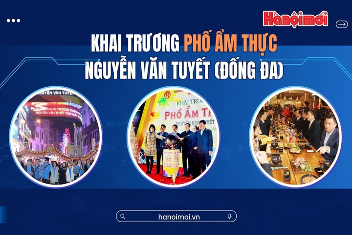 Sôi động phố ẩm thực Nguyễn Văn Tuyết (quận Đống Đa)