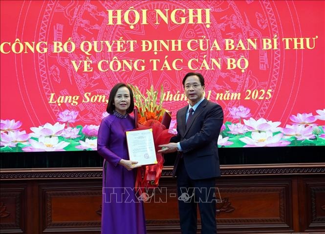 Đồng chí Đoàn Thị Hậu giữ chức Phó Bí thư Thường trực Tỉnh ủy Lạng Sơn