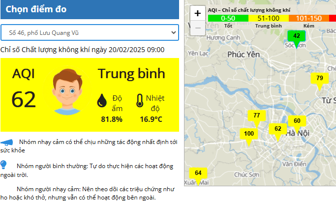 Hà Nội bao phủ lớp sương mờ đục, không khí gia tăng ô nhiễm