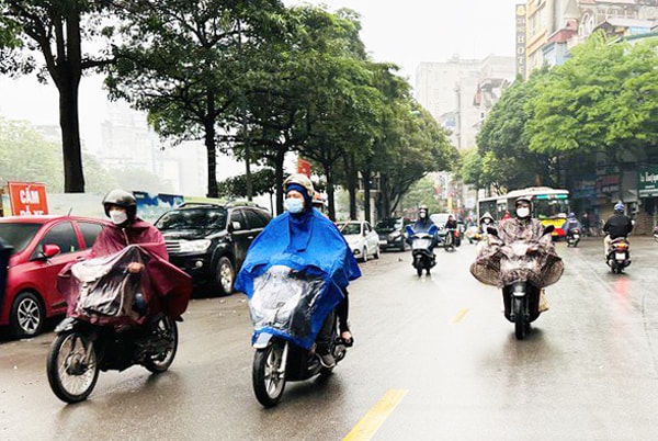 Bắc Bộ có mưa, mưa rào rải rác và có nơi có dông