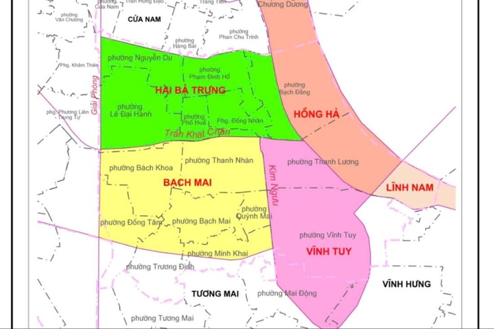 Lý giải chi tiết về tên gọi dự kiến 3 phường mới của quận Hai Bà Trưng