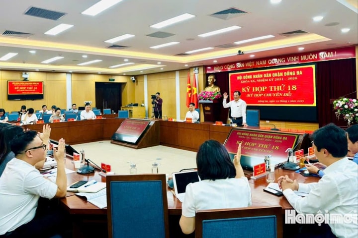 100% đại biểu HĐND quận Đống Đa tán thành sắp xếp đơn vị hành chính cấp xã