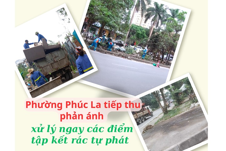 Phường Phúc La (quận Hà Đông) tiếp thu phản ánh của Báo Hànộimới, xử lý ngay bãi rác tự phát