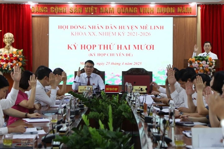 100% đại biểu HĐND huyện Mê Linh thông qua Nghị quyết sắp xếp đơn vị hành chính