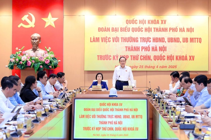 Đoàn đại biểu Quốc hội thành phố Hà Nội làm việc với các cơ quan trước kỳ họp thứ chín, Quốc hội khóa XV
