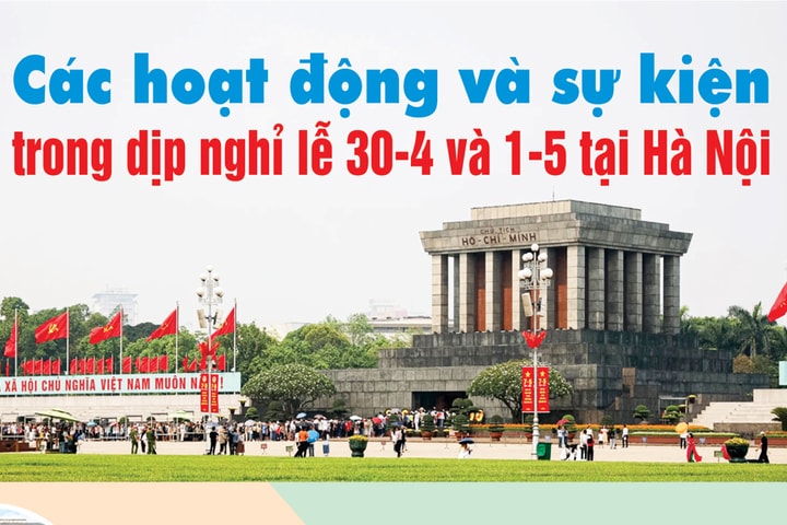 Nhiều hoạt động, sự kiện hấp dẫn tại Hà Nội dịp lễ 30-4 và 1-5