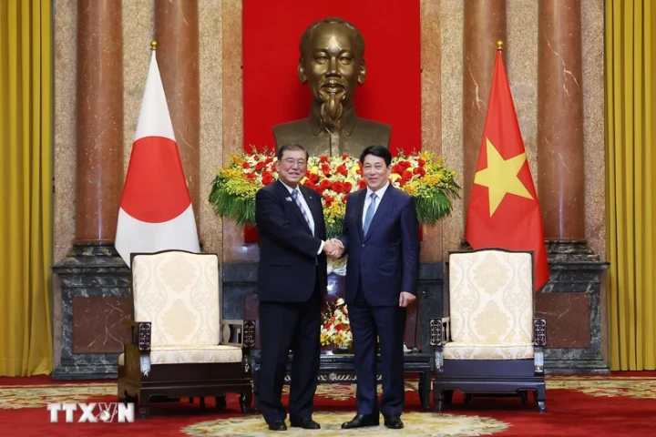 Chủ tịch nước Lương Cường tiếp Thủ tướng Nhật Bản