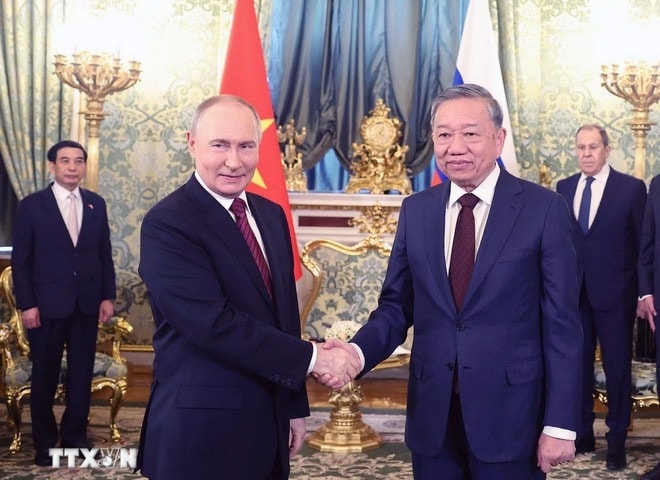 Tổng Bí thư Tô Lâm hội đàm với Tổng thống Nga Vladimir Putin