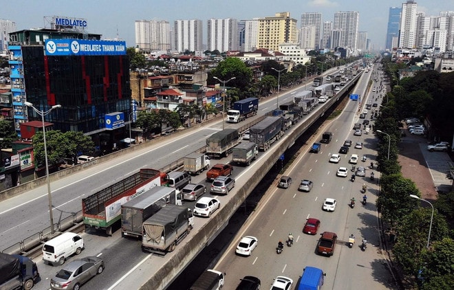Cấm phương tiện lưu thông ban đêm trên đường Vành đai 3 trên cao, hướng siêu thị Big C - Mai Dịch