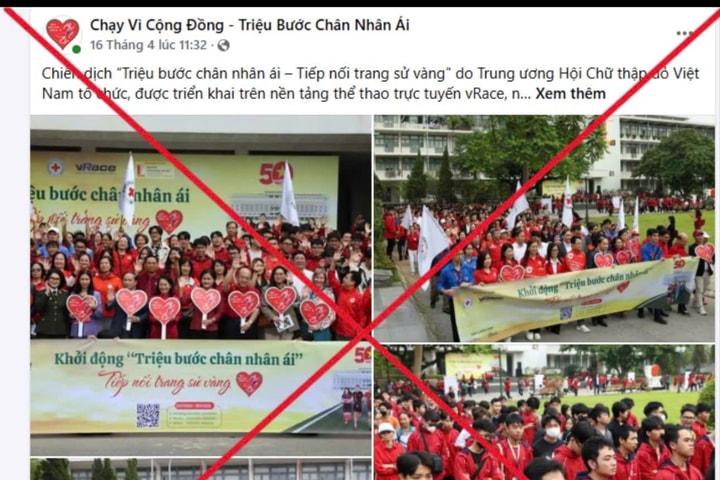 Cảnh báo lừa đảo mạo danh Chiến dịch "Triệu bước chân nhân ái"