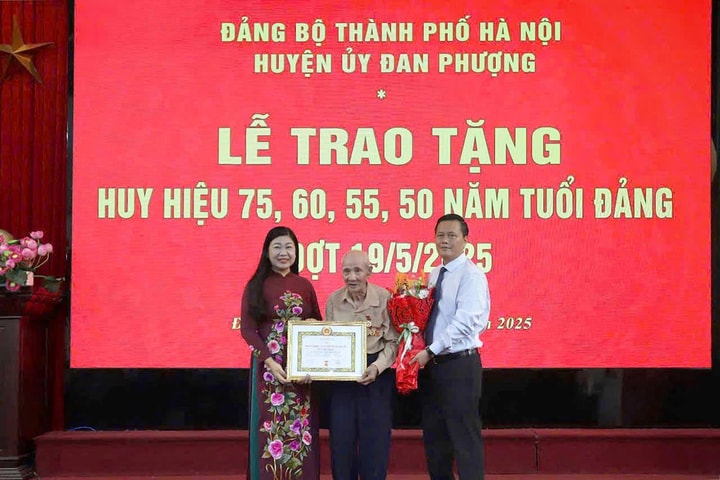 Đan Phượng: 109 đảng viên được trao tặng Huy hiệu Đảng