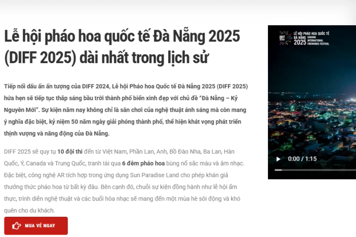 Cảnh báo lừa đảo bán vé xem Lễ hội Pháo hoa quốc tế Đà Nẵng