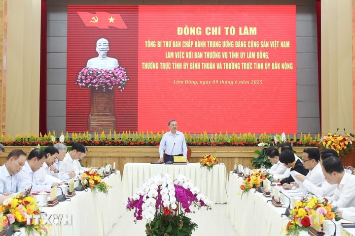 Tổng Bí thư Tô Lâm: Tỉnh Lâm Đồng mới khẩn trương xây dựng lại quy hoạch tổng thể phát triển kinh tế - xã hội