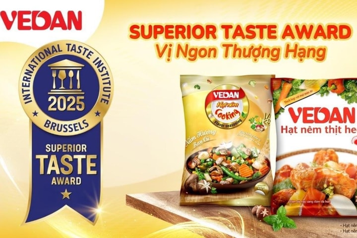Hai sản phẩm hạt nêm Vedan được trao tặng danh hiệu “Vị ngon thượng hạng 2025”