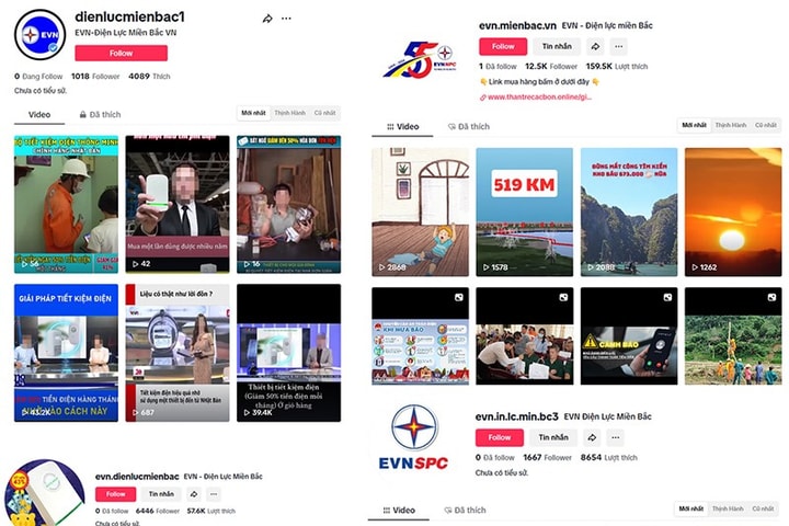 Cảnh báo lừa đảo mạo danh EVNNPC trên nền tảng video và Tiktok