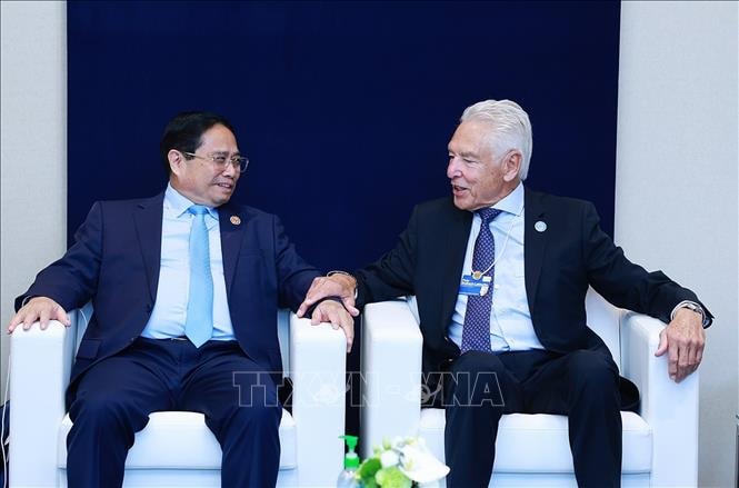 Thủ tướng Chính phủ Phạm Minh Chính tiếp các lãnh đạo Diễn đàn Kinh tế Thế giới