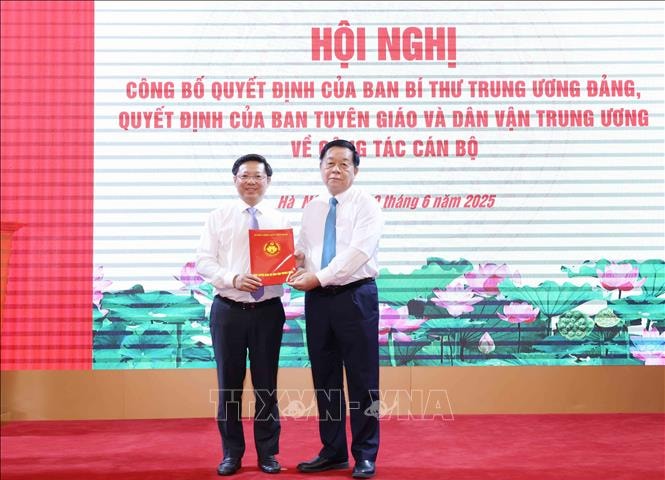 Đồng chí Trần Thanh Lâm giữ chức Phó Trưởng ban Tuyên giáo và Dân vận Trung ương